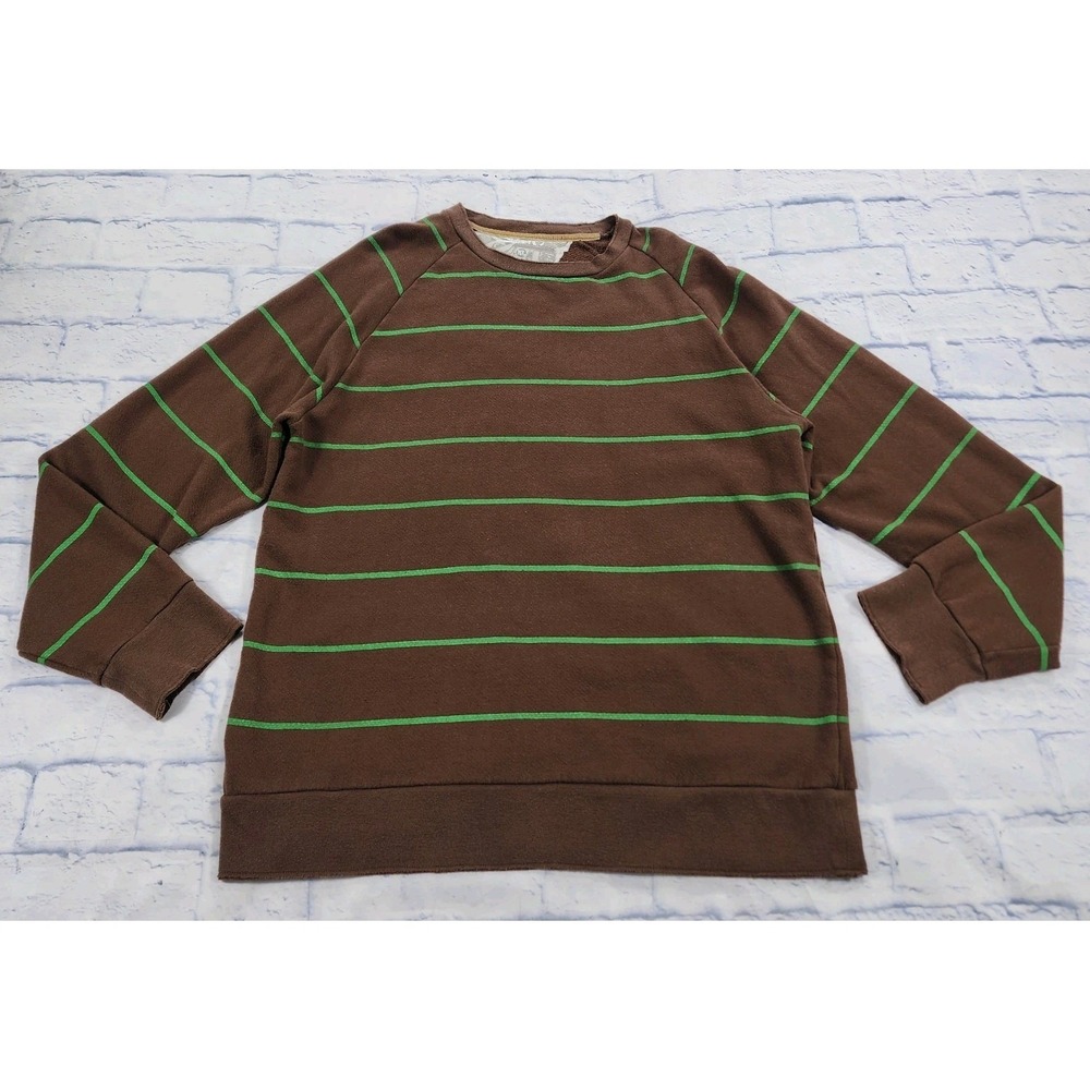 Quiksilver Striped Knit Sweater MENS XL Brown Green Y2K Skate Surf VINTAGE